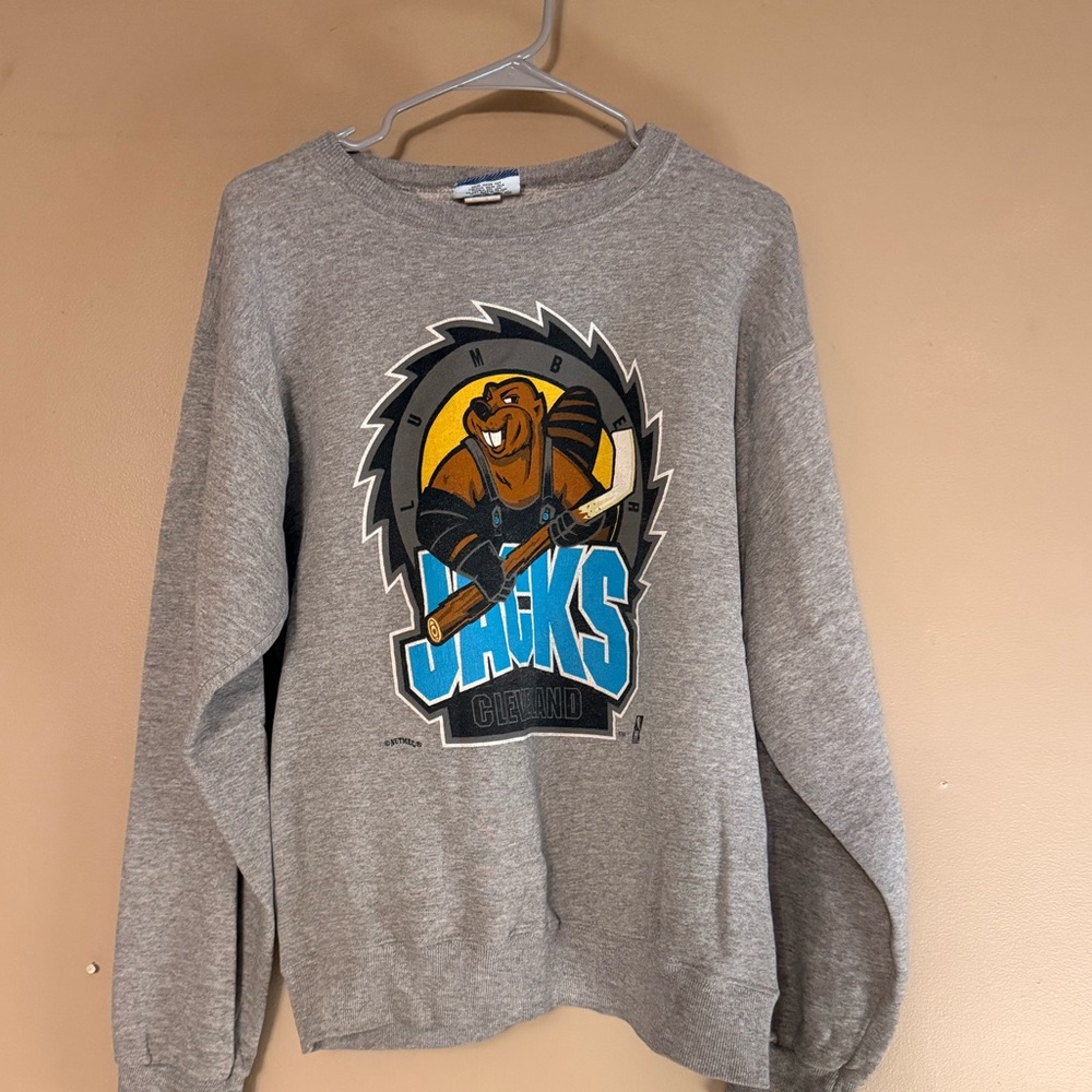 Cleveland Lumberjacks Hockey Vintage Crewneck - XL
